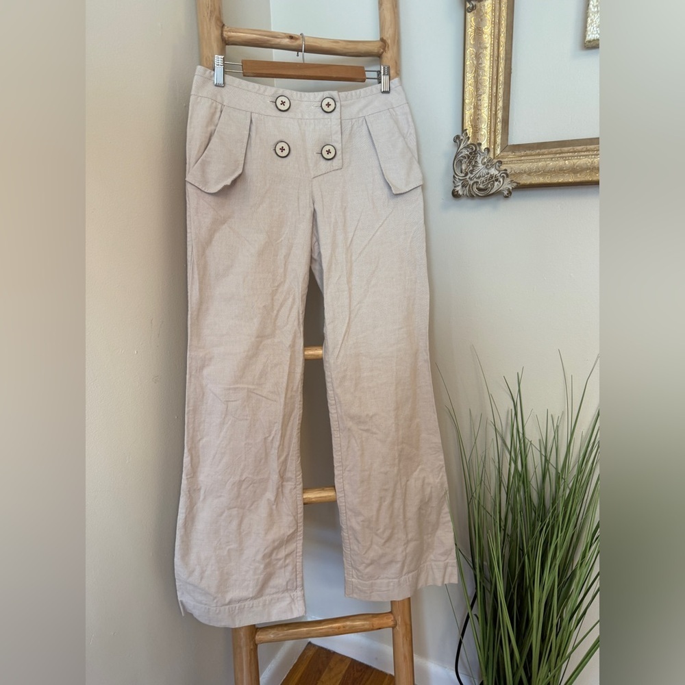 TROVATA BIRDS OF PARADISE WIDE LEG PANTS 6 Texture Spring Academic - Picture 2 of 9